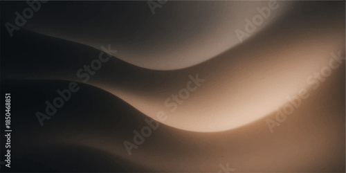 Abstract golden background with flowing orange waves and light gradients creates a dynamic motion pattern for a vector illustration wallpaper design