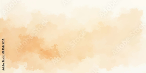 Vintage parchment paper with an abstract watercolor and grunge texture featuring aged antique patterns and yellow sky cloud illustrations for an ancient retro design