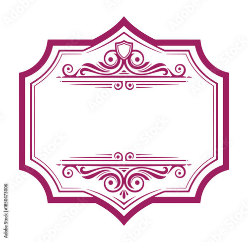 Elegant decorative ornate frame illustration suitable for invitation design and decorative purposes