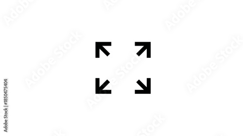 Full Screen Icon - Expand and Maximize Symbol for User Interface and Digital Applications, Vector Graphic Illustration