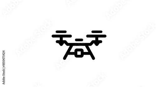 Drone Icon - Unmanned Aerial Vehicle (UAV) Symbol for Technology, Delivery, and Surveillance Applications