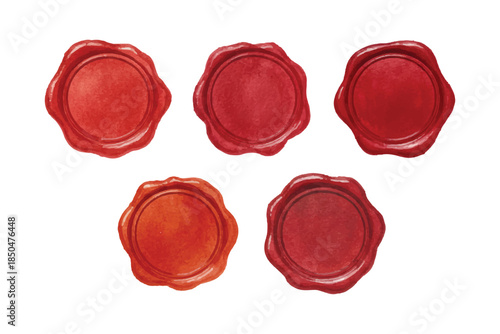 watercolor red wax seal collections