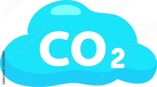 CO2 cloud representing carbon dioxide emissions and environmental impact.