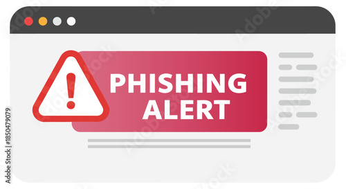 Phishing Alert Warning Sign on Digital Computer Screen Interface Cybersecurity Concept cybersecurity