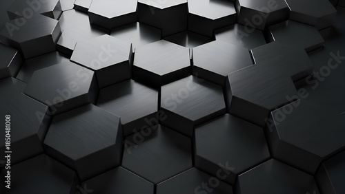 Abstract geometric pattern of dark mysterious shapes and lines