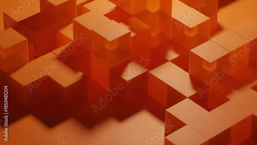 Abstract geometric pattern of transparent shapes