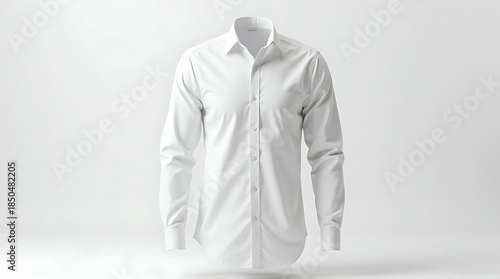Wallpaper Mural White Formal Dress Shirt on Mannequin in Minimalist Studio Torontodigital.ca