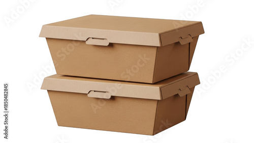 Beautiful Takeout boxes Design Illustration isolated on transparent background