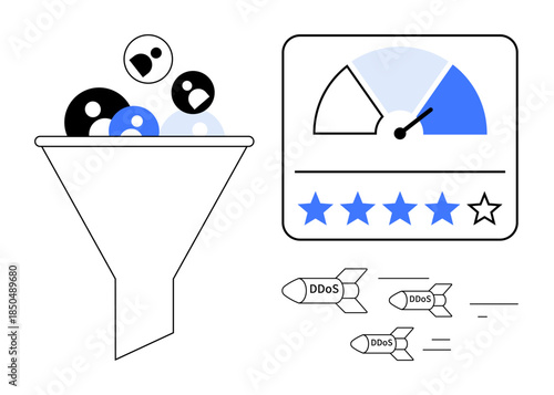DDoS protection. Filtering data flow and maintaining performance with DDoS protection methods. DDoS mitigation ensures system reliability. For cybersecurity, tech management, analytics, risk