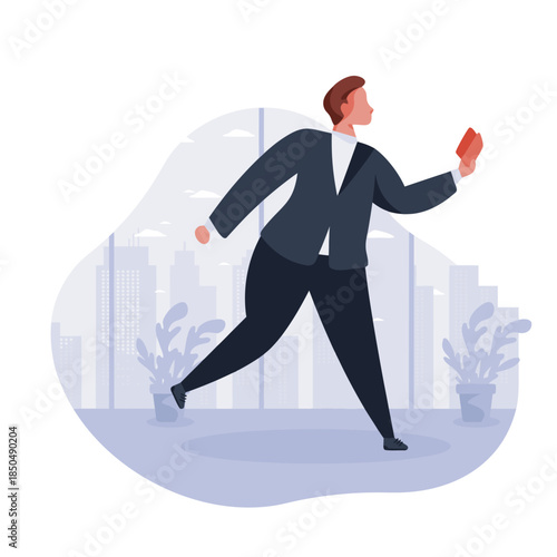business man running