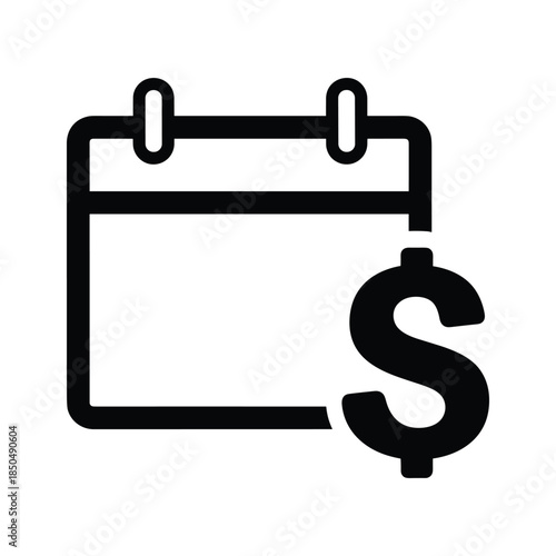 Calendar with dollar sign indicating financial planning