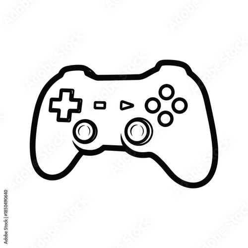 Simple line drawing of a game controller