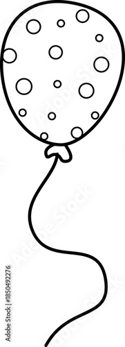 doodle illustration of ballon party