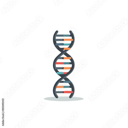 Stylized representation of dna helix structure displays the complexity genetic information and