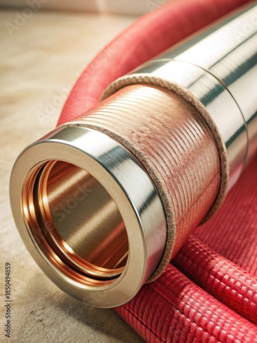 Heres the output for the input concept Insulation on a heating pipeline  A heatresistant material wraps around a warm metal pipe