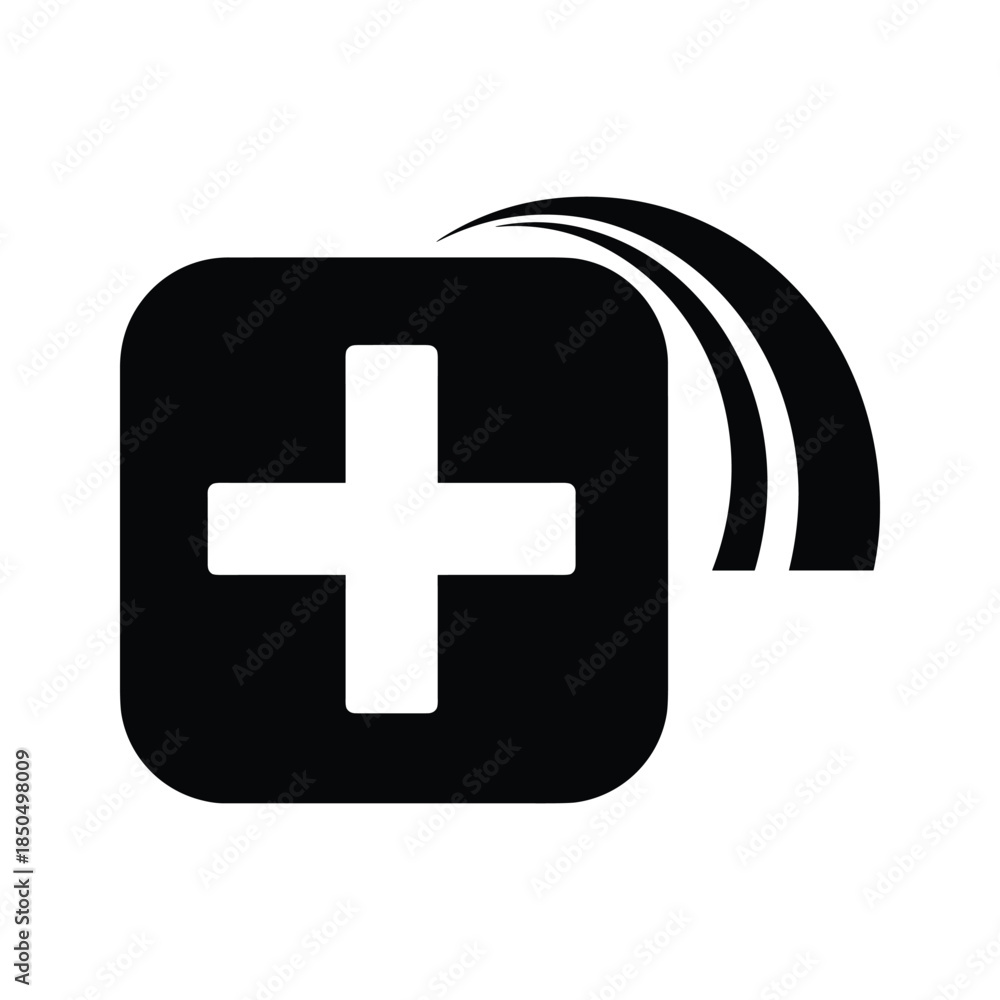Obraz premium Medical plus sign logo design