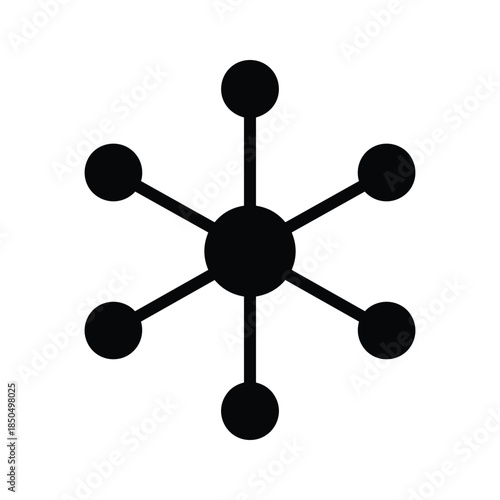 Central node connecting multiple points