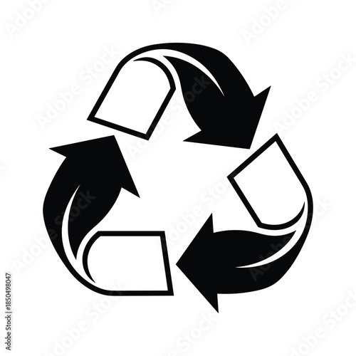 Recycling symbol representing sustainability and environmental conservation