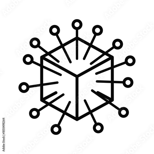 Virus icon representing covid-19 or coronavirus