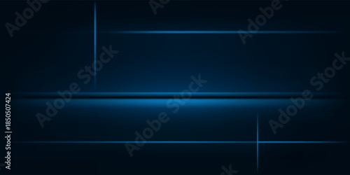 Blue navy studio room background. Blue background with light effects. Empty dark room.
