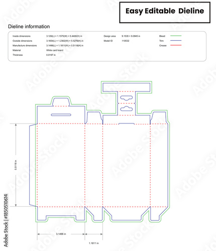 hanging slim tall medicine box dieline template box dieline die lines packaging custom dieline  box cardboard box dieline pizza box dieline printable product packaging layout,
