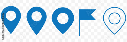 Location pin icon. Minimal map marker vector for navigation apps. Geotag pointer marking place and position symbol. Clean destination point sign pictogram concept.