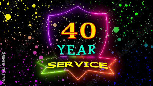 40 year service shield confetti