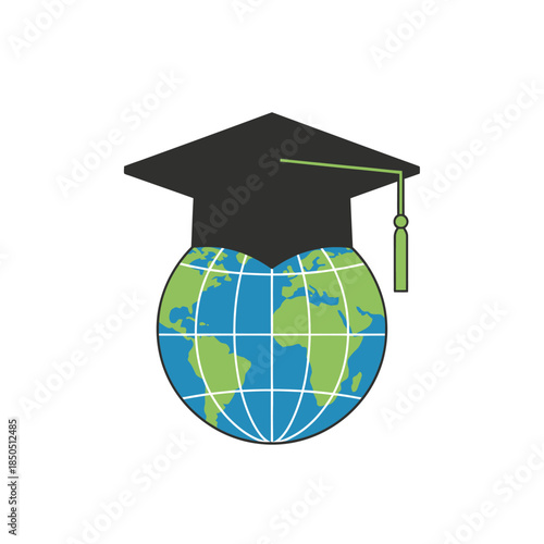 Graduation Cap on Top of Globe 1.