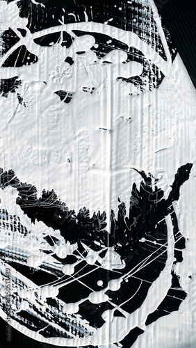 Abstract Monochrome Art with Textured Patterns and Shapes