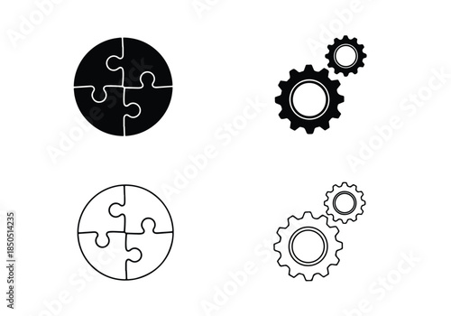 Mechanics and integration icons\Solid icons vector collection - Vector icon set - Line and glyph solid icon set - Icon vector - Flat Design Icon - Blue icon set 