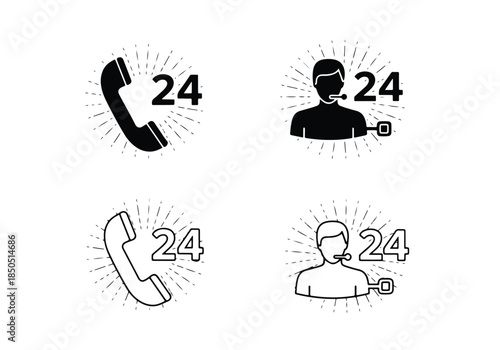 Emergency services icons\Solid icons vector collection - Vector icon set - Line and glyph solid icon set - Icon vector - Flat Design Icon - Blue icon set 