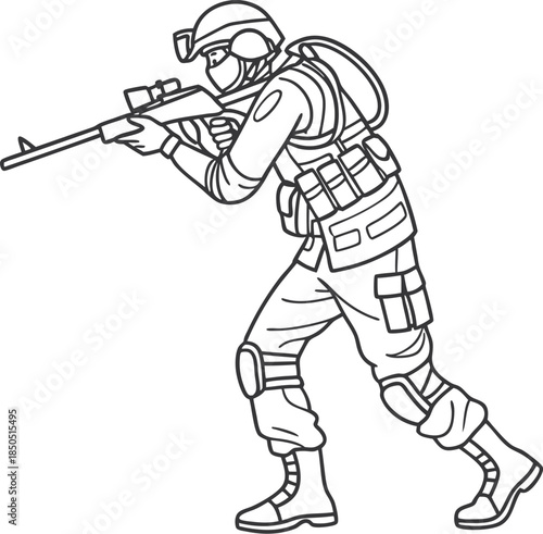 Veteran Solder Illustration & Vector set