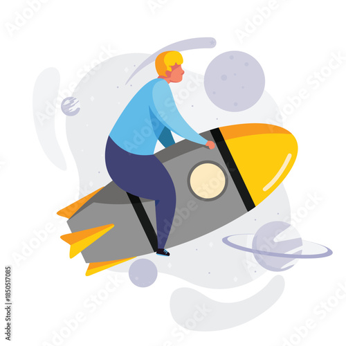 business man running away