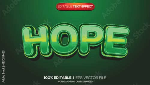 3d text effect hope theme