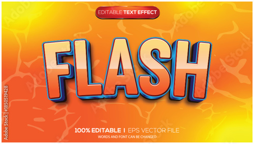 3d text effect flash theme