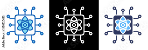 Quantum Computing triplestyle icon