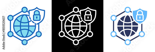 Cyber Network triplestyle icon