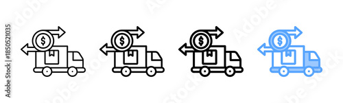 Trade Logistics Icon Different Style Outline Collection Set 