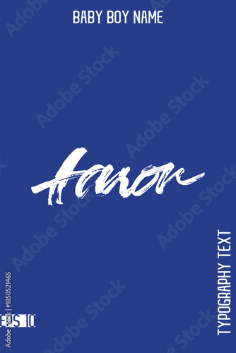 Aaron  -Baby Boy Names Grunge Brush Typography Text Hand Drawn Lettering Vector
