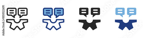 Creative Media Icon Set With Multiple Styles Vector Illustration