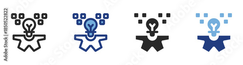 Tech Startup Icon Set With Multiple Styles Vector Illustration