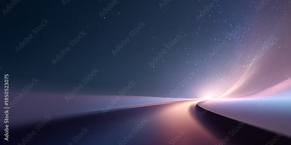 Obraz premium abstract space background of tech lines on surface and stars with space for text