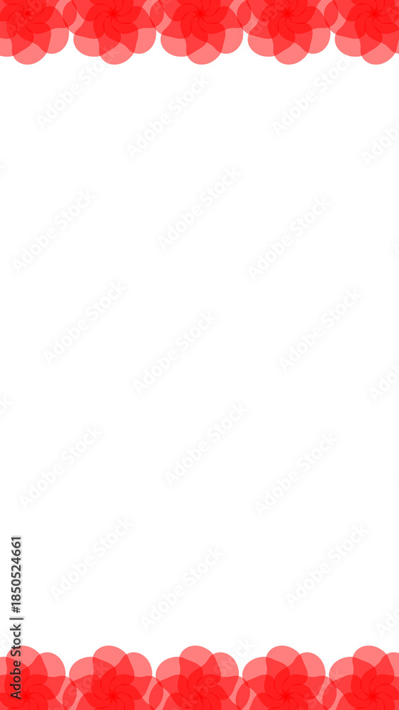 Obraz premium エレガントな赤い花のフレーム 