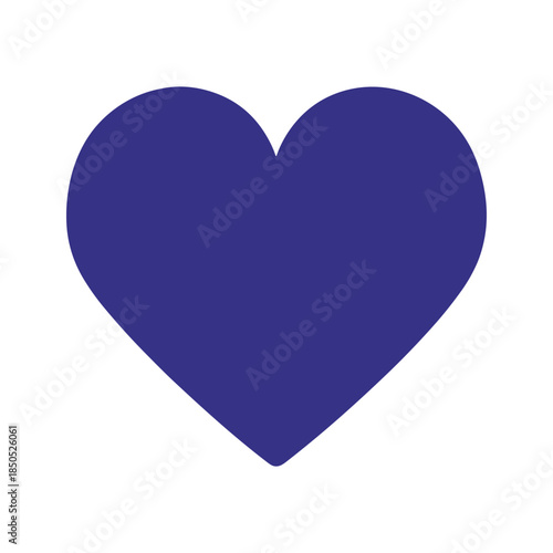 Blue heart symbol on white background