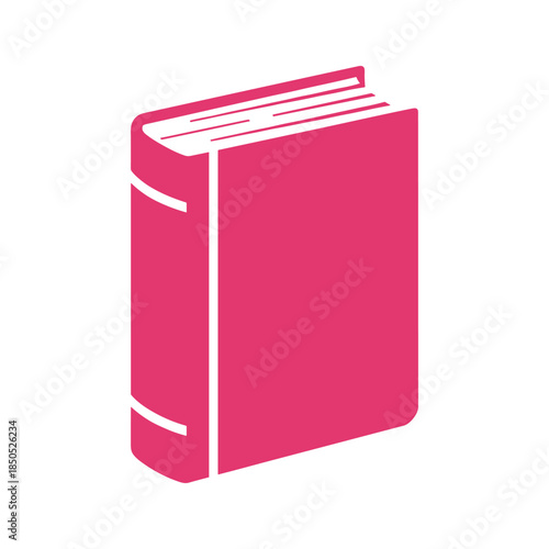 Pink book with white pages