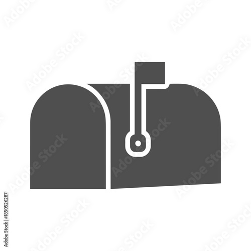 Simple iconic representation of a mailbox