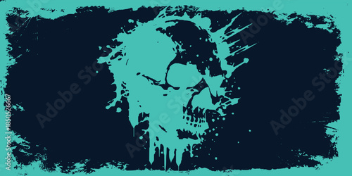 Minimal Abstract turquoise Grunge Scratch Background Template.