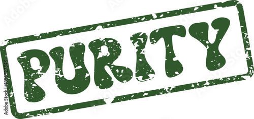 Vintage Purity Rubber Stamp Symbolizing Cleanliness, Authenticity, and Unblemished Quality Standards