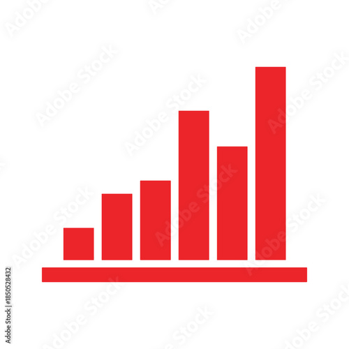 Growing trend indicated by red bar graph