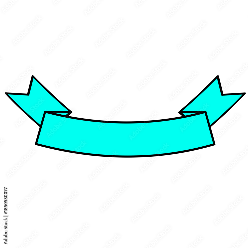 custom made wallpaper toronto digitalCyan Ribbon Banner